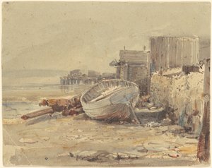 Gestrand schip door George Loring Brown