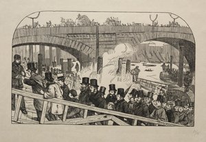 De Levendige Stroom bij London Bridge - Onder de Brug, 1863