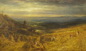 Een korenveld in Surrey, ca. 1877 door George Lucas