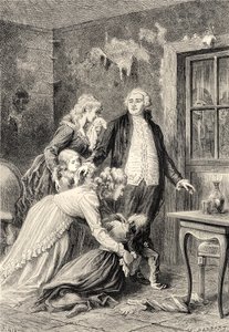 Het afscheid van de koning van zijn familie in januari 1793 (gravure) door Bartolome Esteban and studio Murillo