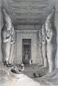 Interieur van de Grote Tempel, Abu Simbel, 19e eeuw