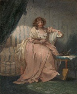 Een vrouw genaamd Anne, de vrouw van de kunstenaar door George Morland
