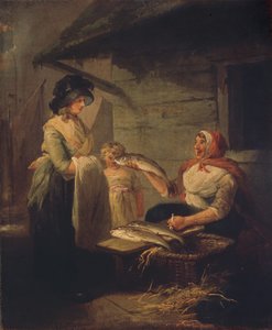 Visvrouw, eind 1780s door George Morland
