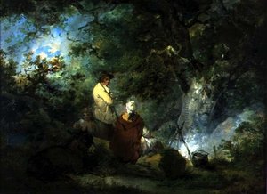 Zigeuners bij een Kampvuur door George Morland