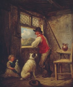 Boer bij een raam, vroege jaren 1790 door George Morland