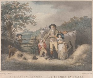Set van vier: De boze boer door George Morland