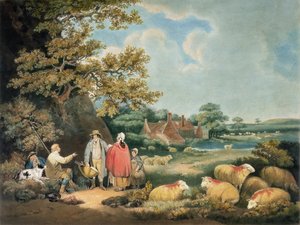 De Herders, gegraveerd door William Ward, gepubliceerd door H. Morland, 1806