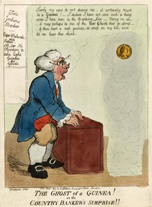 De Geest van een Guinea! of De Verrassing van de Landbankier!, pub. 1804 door George Moutard Woodward