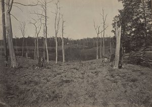 Slagveld van Resacca, Georgia No. 1, 1860s door George N. Barnard
