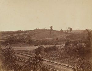 Slagveld in Atlanta,1864 (foto) door George N. Barnard