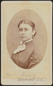 Carte-de-visite portret van Carrie Lining, ca. 1875 door George N. Barnard