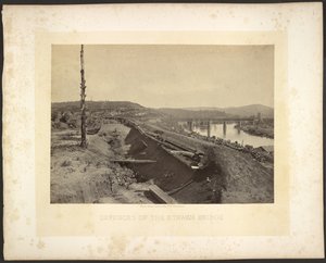 Verdedigingen van de Etawah-brug door George N. Barnard