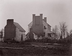 Lewis Huis. Slagveld van Bull Run, 1861-62 door George N. Barnard