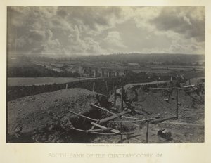 Zuidelijke oever van de Chattahoochie, Ga. door George N. Barnard