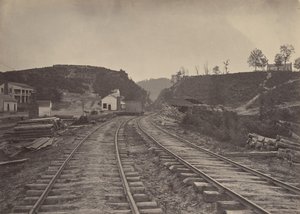 De Allatoona Pas Kijken naar het Noorden, Georgia, 1860s door George N. Barnard