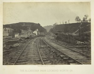De Allatoona Pass, kijkend naar het noorden, GA