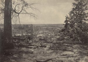 Het slagveld van Peach Tree Creek, Georgia, 1860s door George N. Barnard