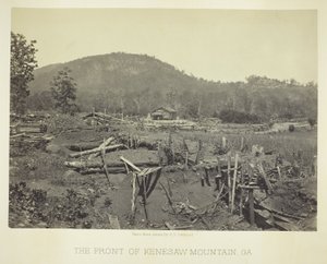 De voorkant van Kenesaw Mountain, GA door George N. Barnard