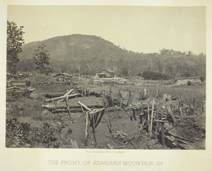 De voorkant van Kenesaw Mountain, GA, 1866 door George N. Barnard