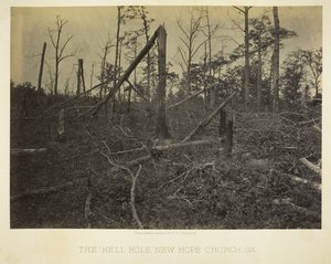 De Hel Hol, New Hope Church, GA, 1866 door George N. Barnard