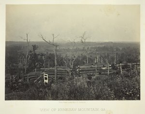 Uitzicht op Kenesaw Mountain, Ga., 1866 door George N. Barnard