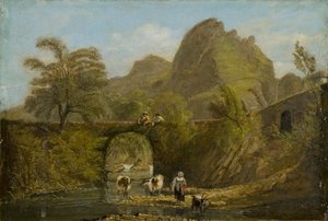 Dynas Rock en brug door George Orleans De La Motte