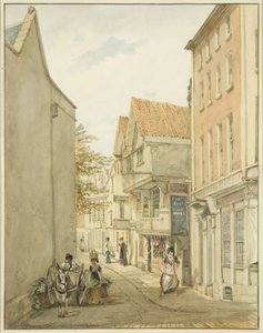 Uitzicht naar beneden Small Street door George Orleans Delamotte