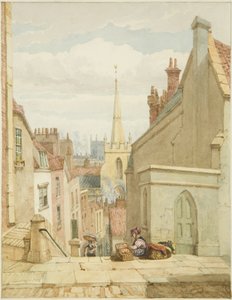 Queen Street [later Christmas Steps] door George Orleans Delamotte