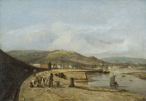 Swansea vanaf de West Pier door George Orleans Delamotte