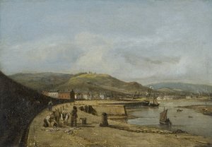 Swansea vanaf de West Pier door George Orleans Delamotte
