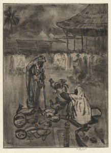 Kippenverkoper, Trinidad door George Overbury Hart