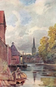 De Kathedraal vanaf King Street Ferry door George Parsons Norman