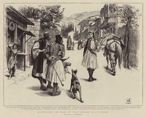 Illustratie van het verhaal van De Wijnoogst door E F Benson