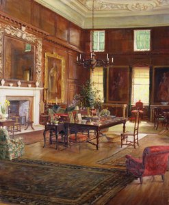 Interieur van de staatskamer, gouverneurshuis, Royal Hospital, Chelsea, 1922