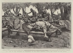 De zorg voor de gewonden in Omdurman, in het veldhospitaal na de aanval op de Zeriba
