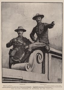 De dappere verdediger van Mafeking op de uitkijk door George Percy Jacomb Hood