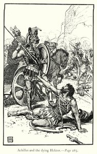De Ilias: Achilles en de stervende Hektor door George Percy Jacomb Hood