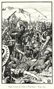 De Ilias: Gevecht rond het lichaam van Patroklos door George Percy Jacomb Hood