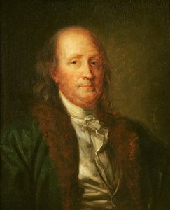 Portret van Benjamin Franklin (1706-90) door George Peter Alexander Healy