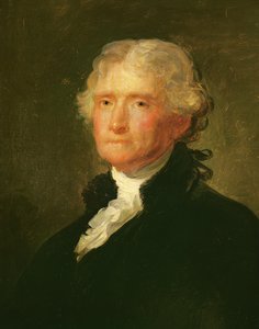 Portret van Thomas Jefferson, naar een schilderij van Gilbert Stuart