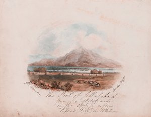 Het Fort van Jellalabad van een schets ter plaatse gemaakt in 1842