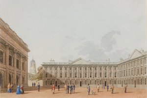 Peckwater Quad kijkend naar het Westen, Christ Church, Oxford, 1850