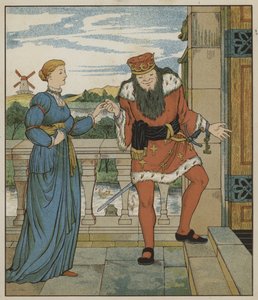 Illustratie voor Repelsteeltje door de Gebroeders Grimm door George R. Halkett