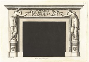 Een nieuwe collectie schoorsteenstukken, versierd in de stijl van de Etruskische, Griekse en Romeinse architectuur; Bevat zesendertig ontwerpen geschikt voor de meest elegante appartementen