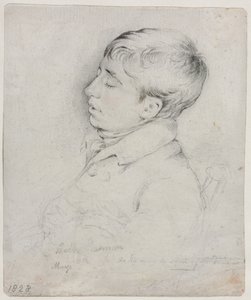 Een portret van Welby Sherman slapend in een stoel, 1828