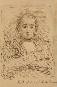 Benjamin Disraeli, geschetst tijdens een Royal Academy-diner door George Richmond