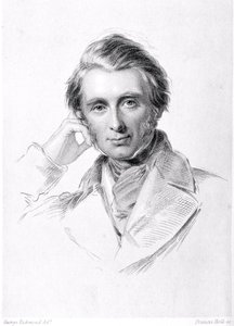 Portret van John Ruskin (1819-1900) gegraveerd door Francis Holl (1815-84) door George Richmond