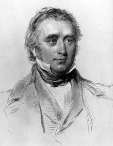 Thomas Babington Macaulay, op 49-jarige leeftijd, gegraveerd door William Holl, ca. 1850s door George Richmond