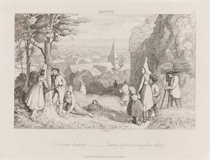 Terug van arbeid, Havre, c.1821 door George Robert Lewis