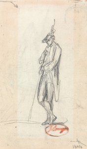 Een staande mannelijke figuur door George Romney